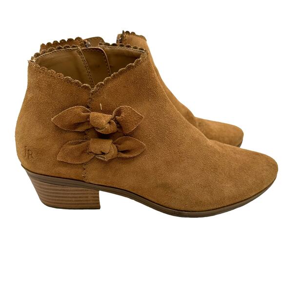 Jack Rogers Kali Tan Suede Bow Bootie Women's Size 6M Good Used Condition - Picture 2 of 9
